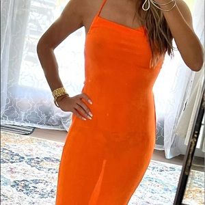 Floorlength backless summer dress